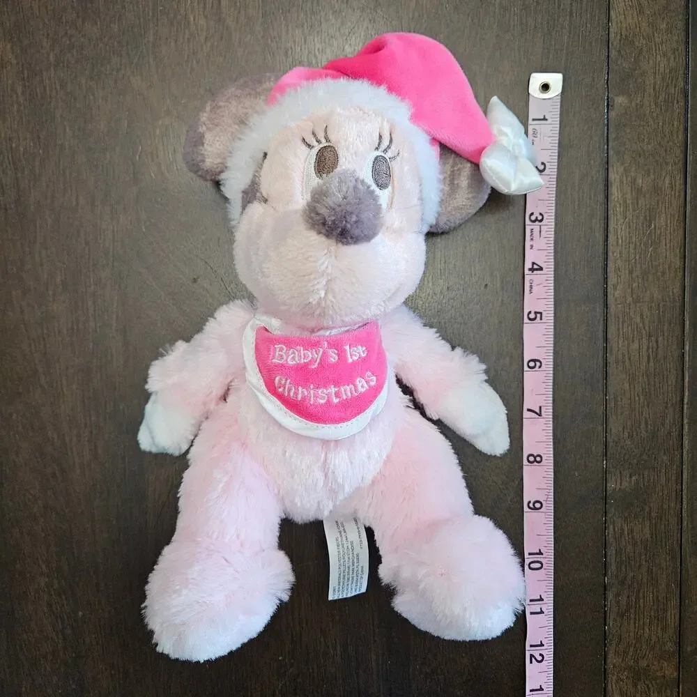 Disneyland Resort Minnie Mouse Baby’s First Christmas Plush Pink Parks New‎